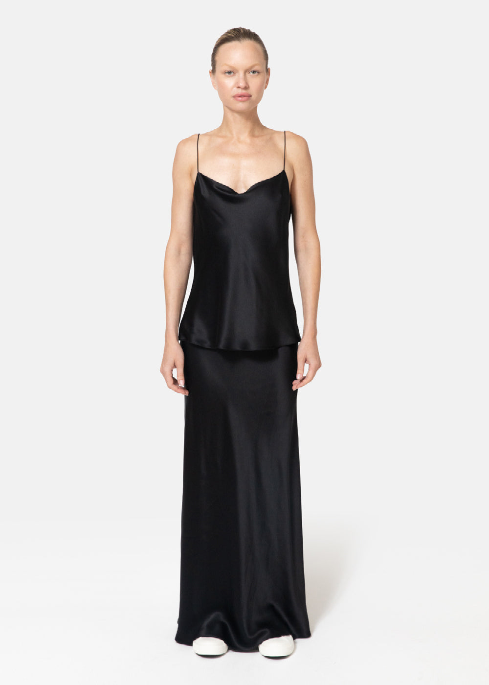 Carolee Maxi Slip Skirt in Silk Charmeuse