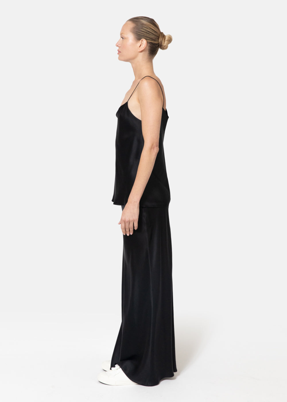 Carolee Maxi Slip Skirt in Silk Charmeuse