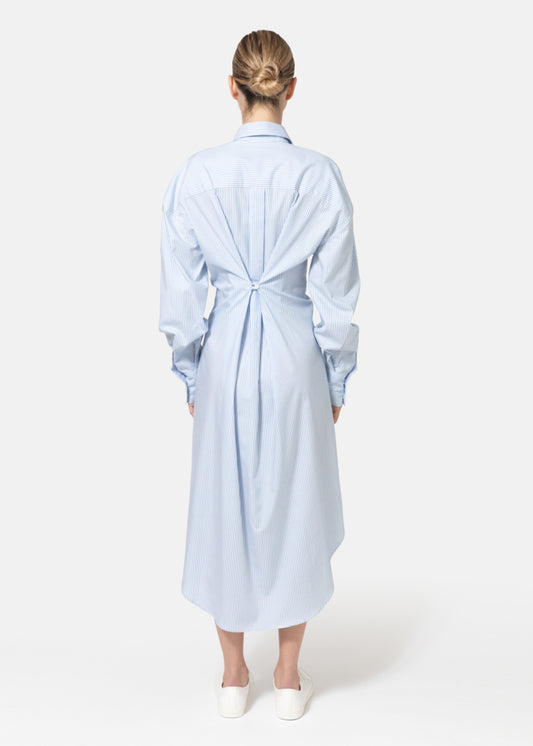 Hepsworth Shirt Dress in Striped Cotton Poplin