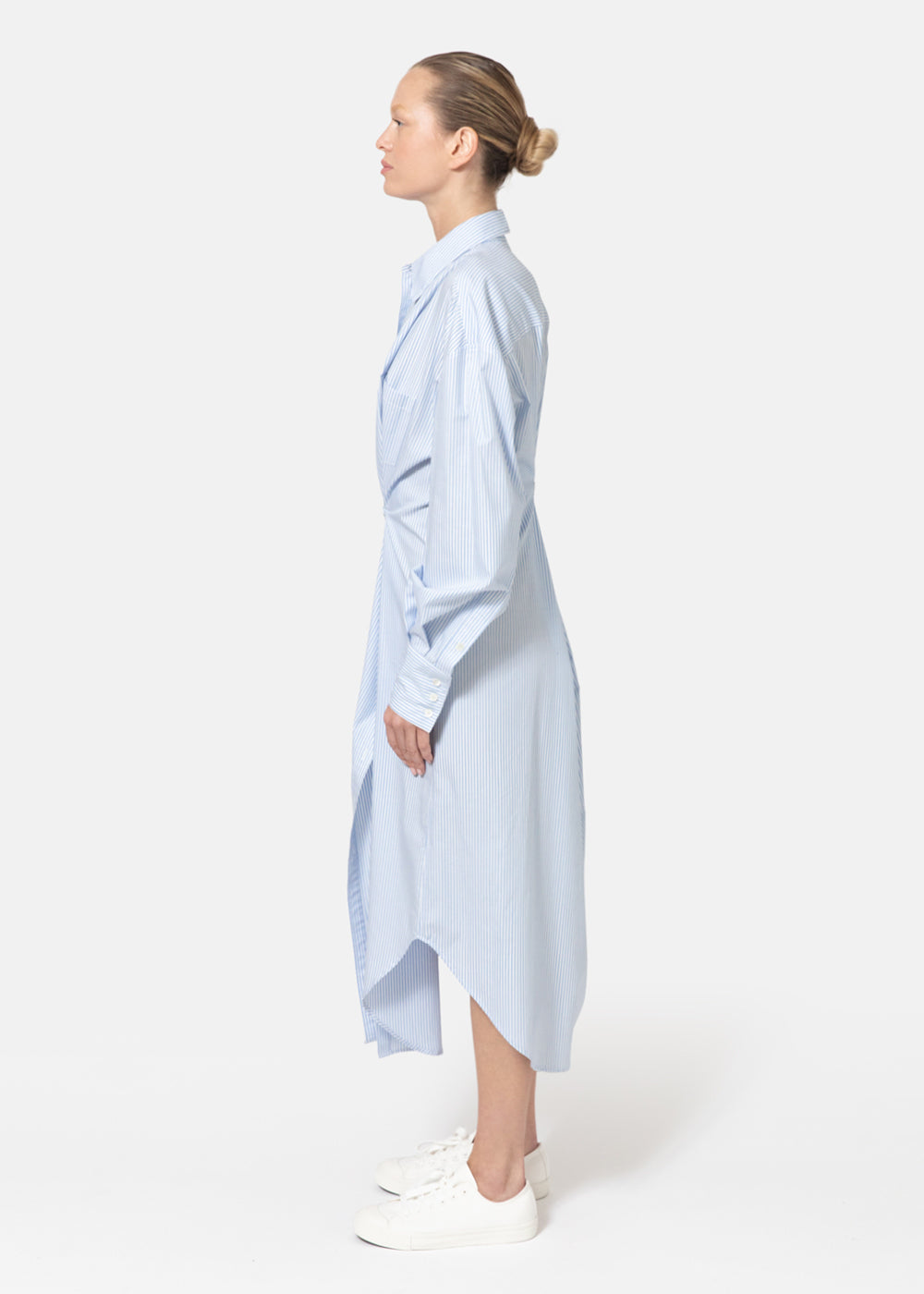 Hepsworth Shirt Dress in Striped Cotton Poplin
