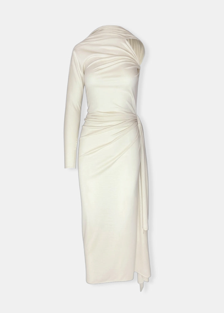 Alix Wrap Dress - Modern Luxury Wool Jersey Wrap Gown Alix Wrap Dress - Modern Luxury Wool Jersey Wrap Gown