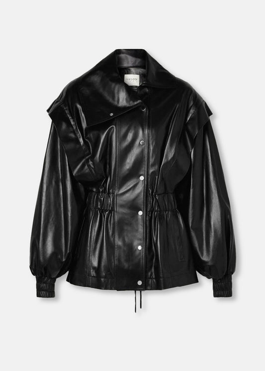 Misha Leather Track Jacket