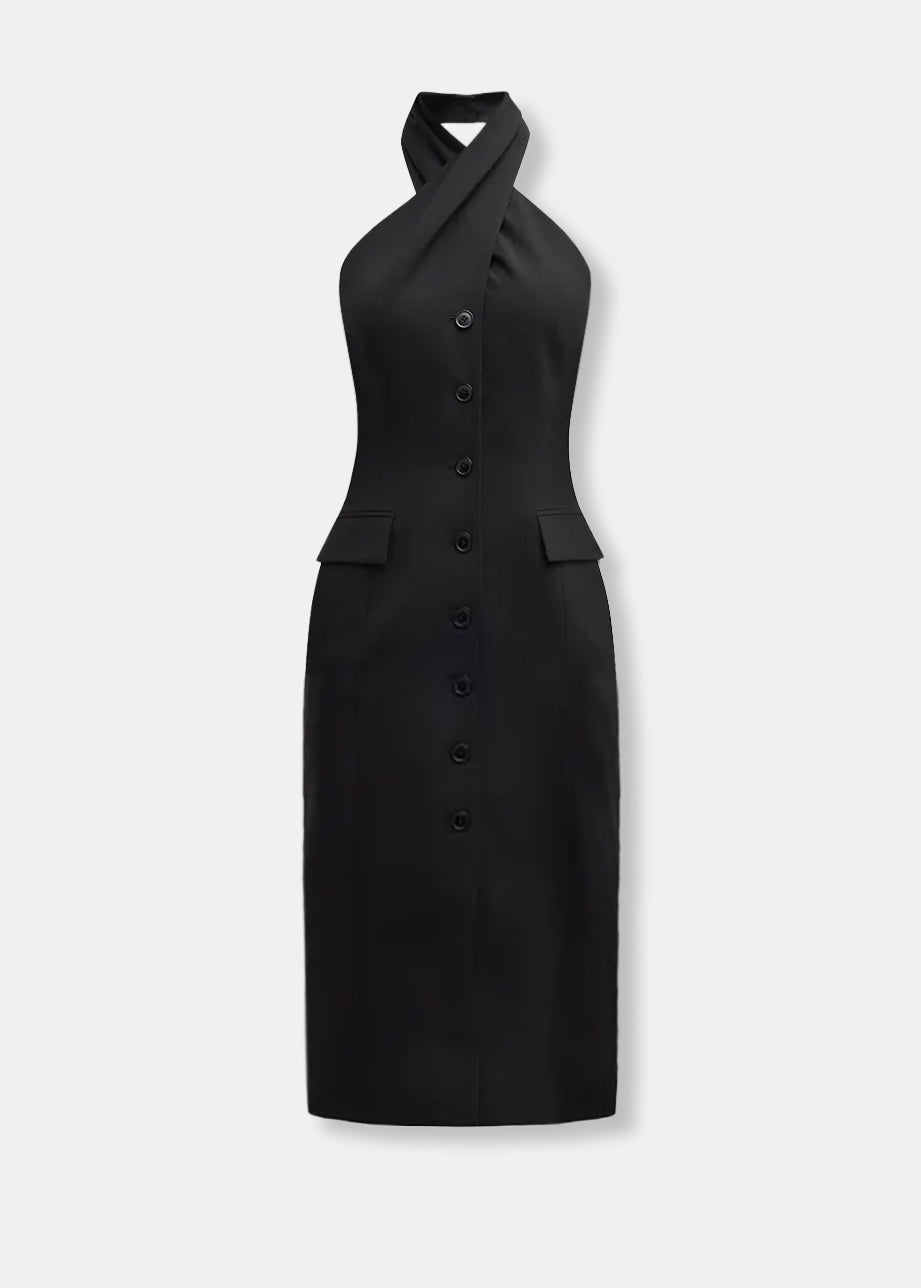 pleated leopard print georgette midi dress RIXO Meg Leopard Midi Polka Dot
