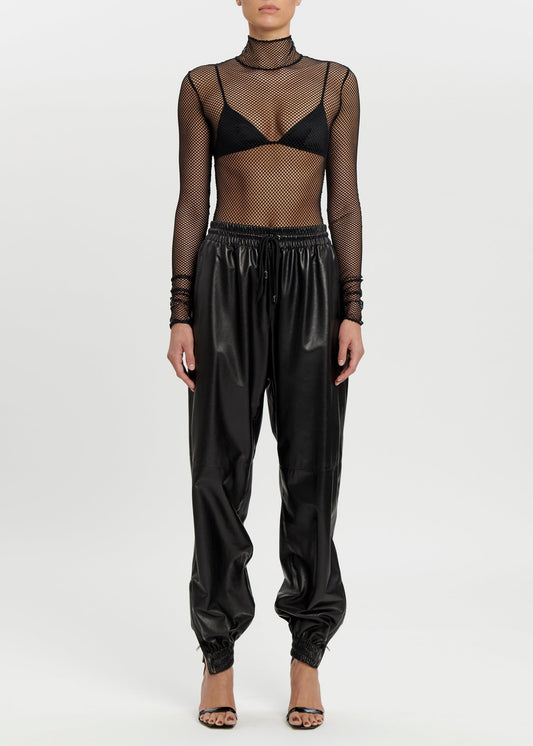 Toda Leather Track Pants