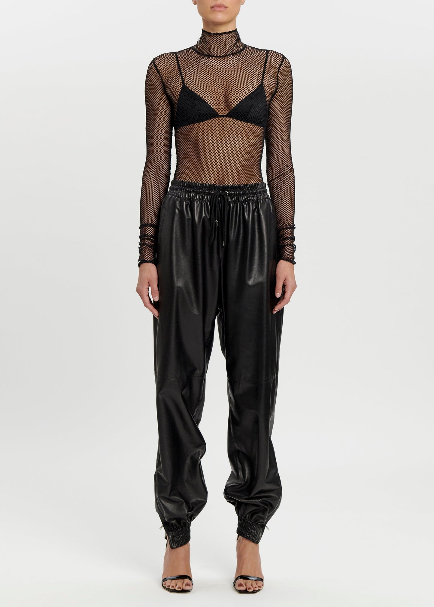 Toda Leather Track Pants