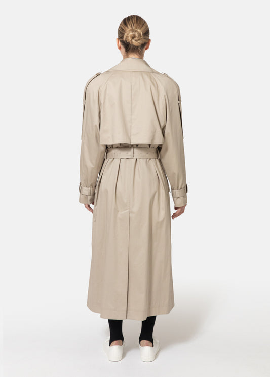 Winston Trench Coat in Rain Resistant Cotton Twill