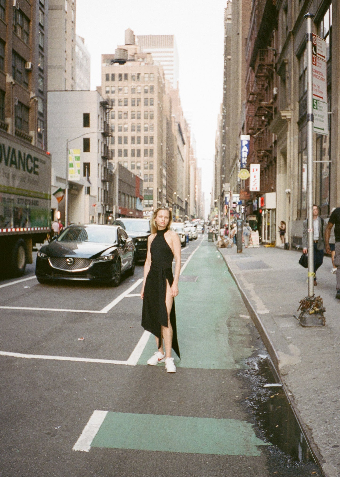 Pima Wrap Dress in Wool Jersey