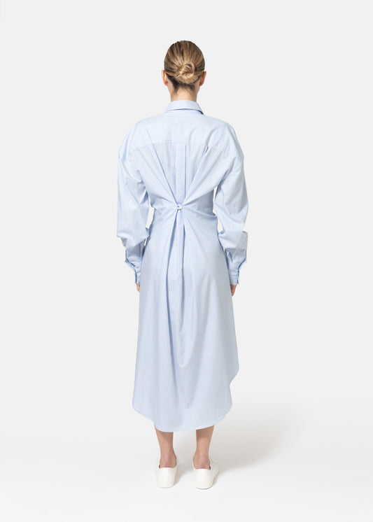Hepsworth Shirt Dress in Striped Cotton Poplin