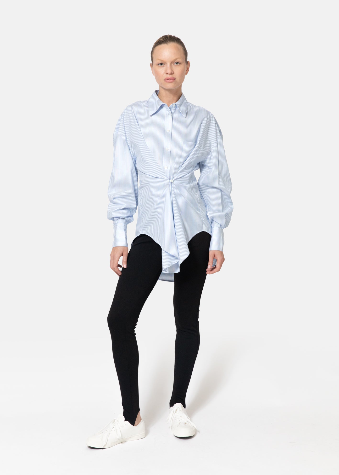 Krasner Shirt in Striped Cotton Poplin
