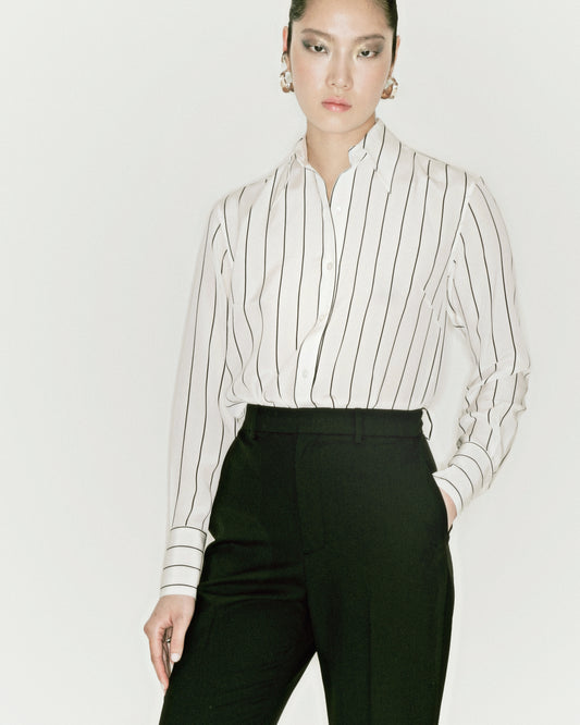 Emanuelle Striped Silk Shirt