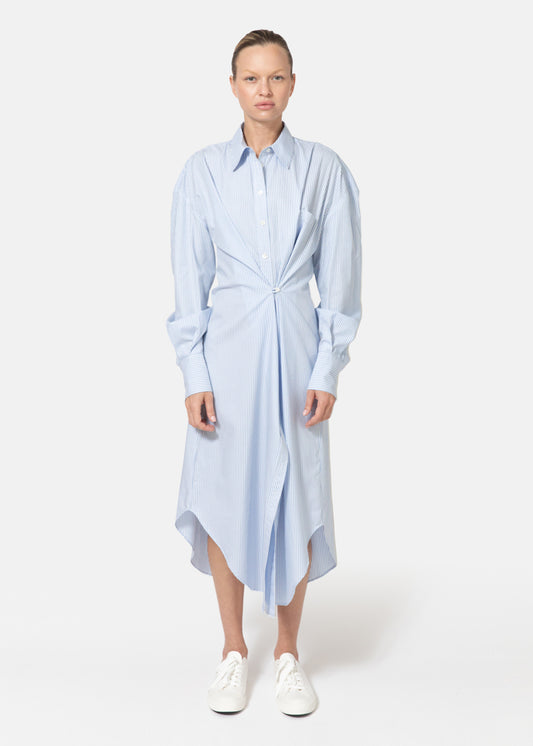 Hepsworth Shirt Dress in Striped Cotton Poplin