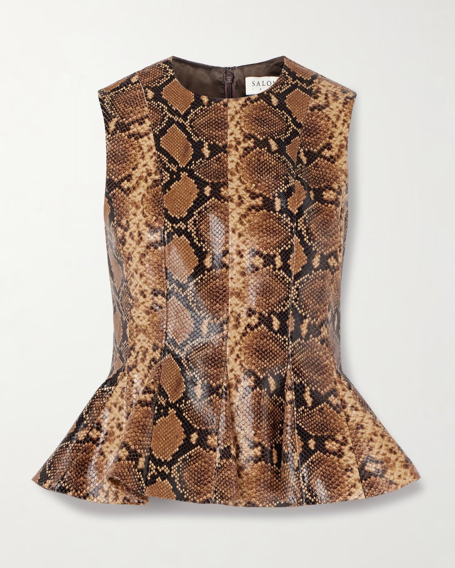 Izabel Leather Peplum Top