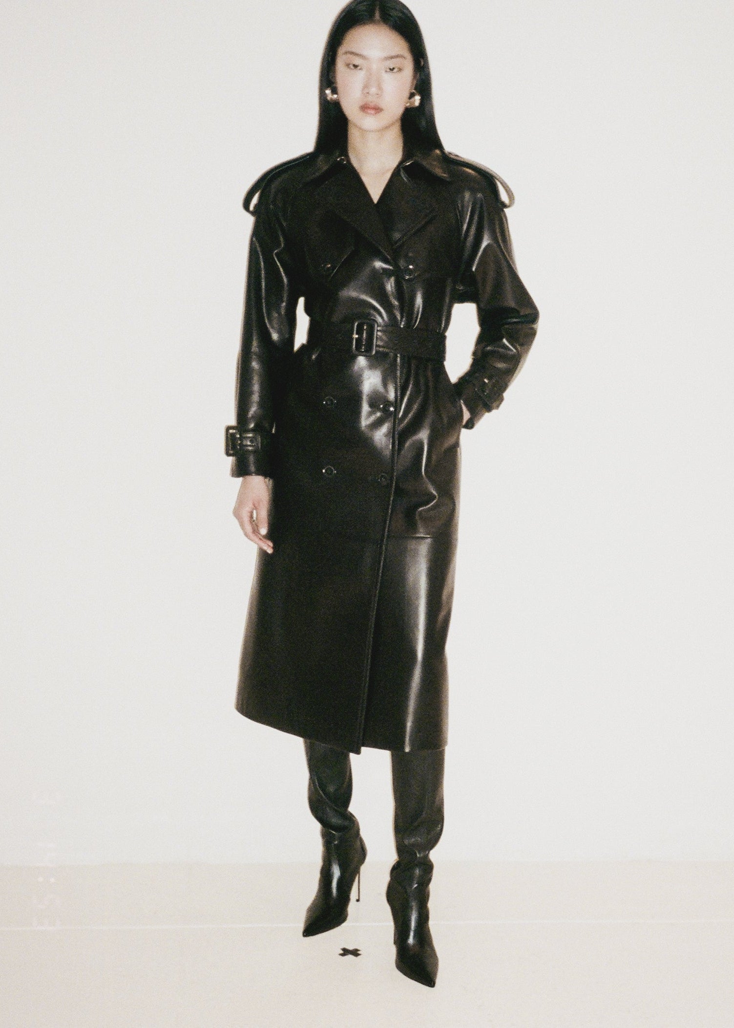 f*0様 HARAJUKU MOTHER LEATHER TRENCH COAT Filippa Leather Trench Coat - Lambskin Trench | Salon 1884