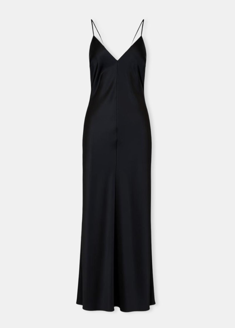 slip maxi dresses Emmeline Dress - Silk Dress NA-KD WIDE SLEEVE OPEN YGroup_maxishirtdress Style:Select-option and a playful tie