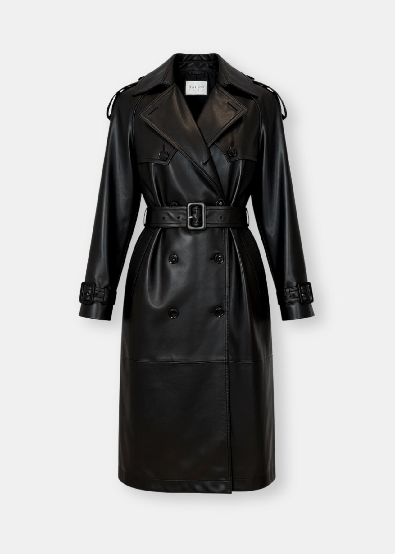 Filippa Leather Trench Coat - Lambskin Trench | Salon 1884