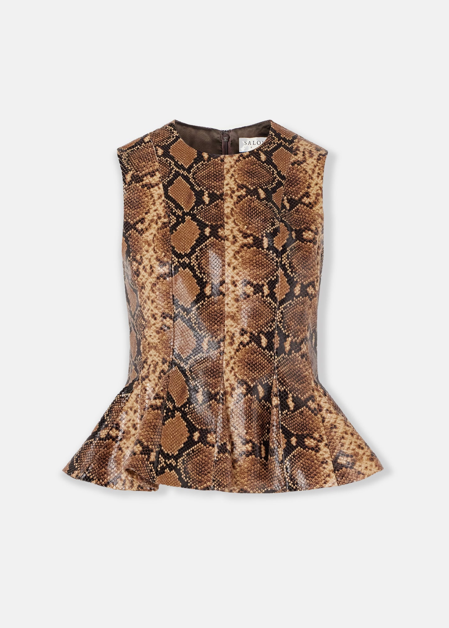 Izabel Leather Peplum Top