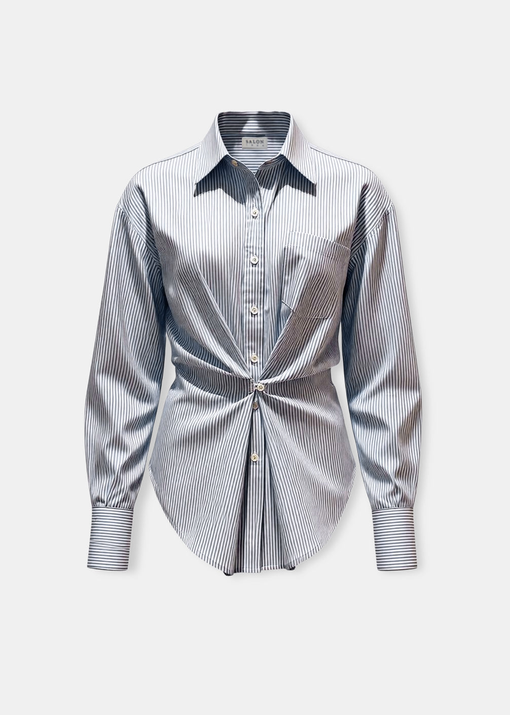 Krasner Shirt in Striped Cotton Poplin