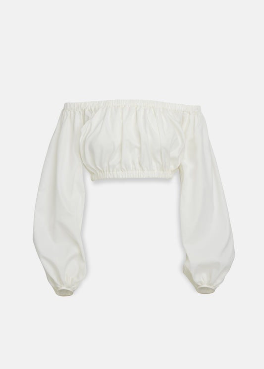 Oro Crop Top Off White