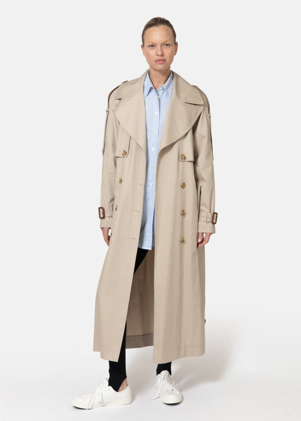 Winston Trench Coat in Rain Resistant Cotton Twill