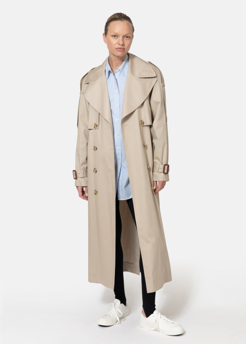 Winston Trench Coat in Rain Resistant Cotton Twill